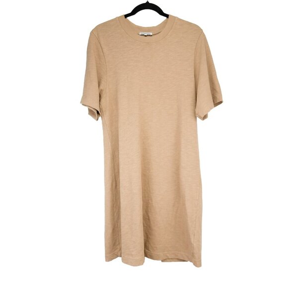 REVOLVE x COTTON CITIZEN‎ Tokyo T-Shirt Mini Dress Dark Tan Minimalist Neutral M - Picture 7 of 8